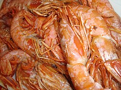 Tapa tradicional de gambas