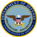 Sello oficial del Departamento de Defensa de los Estados Unidos.