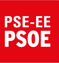 Emblema y representación institucional del Partido Socialista de Euskadi - Euskadiko Ezkerra.