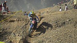 Hans Vogels compitiendo en el Campeonato Mundial de Enduro 2012