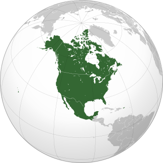 Mapa de situación de los países miembros del TLCAN