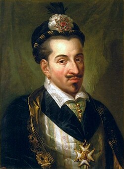 Representación de Enrique como monarca polaco-lituano