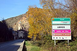 Vista de la carretera en la zona de Libros