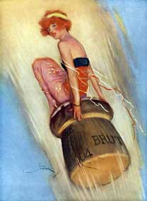 Antigua publicidad de champán en revista inglesa de 1915