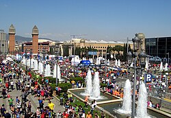 Fotografía panorámica de la edición de 2012 de la Maratón de Barcelona