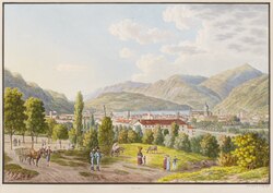 Vista histórica de la ciudad de Como en el siglo XIX