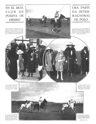 Partido de polo entre Reino Unido y España en 1922.