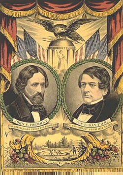 Afiche electoral de John C. Frémont en 1856