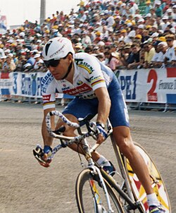 Stephen Roche durante una contrarreloj