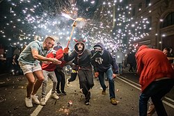 Correfuegos durante las fiestas de 2017