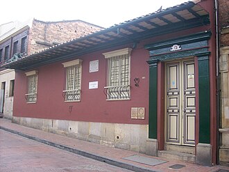 Fachada de la Casa de Poesía Silva en Bogotá