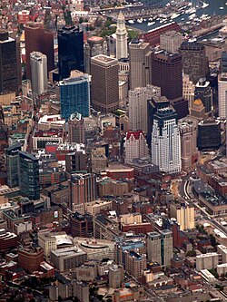 Vista aérea del centro de Boston