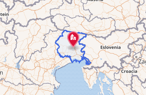 Mapa de la localización de Friul-Venecia Julia en Italia