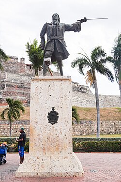 Estatua de Blas de Lezo en Cartagena de Indias