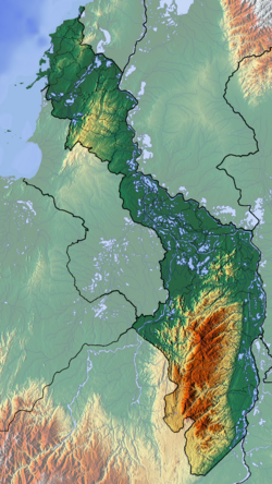 Mapa físico de Bolívar