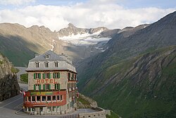 El antiguo Hôtel Belvédère en el Puerto de Furka
