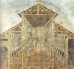 Ilustración de la antigua basílica de San Pedro