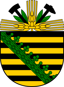 Escudo de armas de Sajonia-Anhalt utilizado entre 1946 y 1952