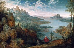 Paisaje con la huida a Egipto de Pieter Brueghel el Viejo