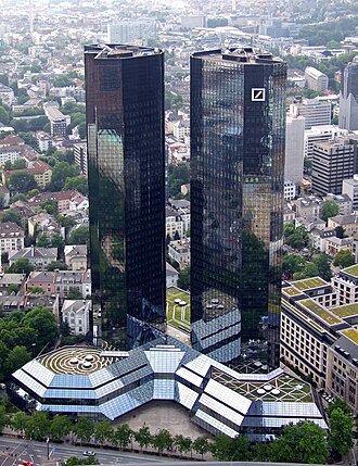 Torres gemelas del Deutsche Bank, sede central en Fráncfort del Meno
