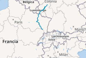 Mapa de la cuenca del río Mosela