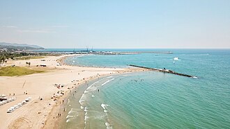 Playa de Villanueva y Geltrú desde el aire