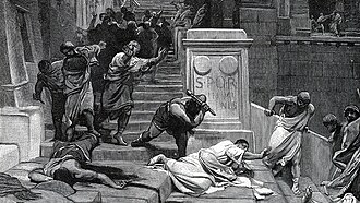 Ilustración del asesinato de Tiberio Graco