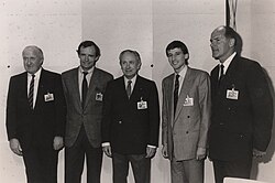 Juan Antonio Samaranch en el Foro Económico Mundial de 1987