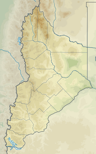 Ubicación del Lago Caviahue en la provincia del Neuquén