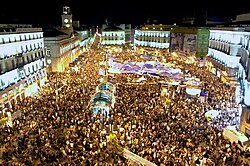 Puerta del Sol el 20 de mayo de 2011