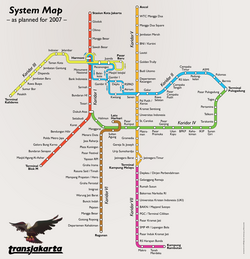 Planificación de una red de transporte en un mapa.