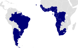 Mapa y distribución de los países miembros de la ZPCAS