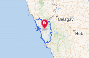 Mapa de localización de Goa en la India