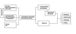 Esquema representativo de la confección del presupuesto en Sanidad del Estado español.