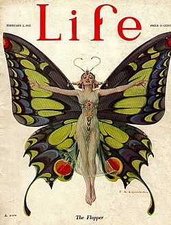 Portada de Life de 1922 titulada The Flapper, realizada por F. X. Leyendecker.