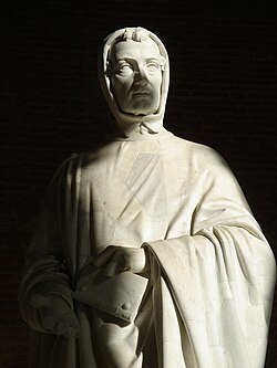 Escultura de Leonardo de Pisa realizada por Giovanni Paganucci