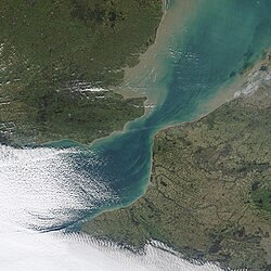 Imagen satelital del canal de la Mancha