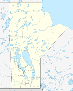 Mapa de ubicación de Gillam en Manitoba