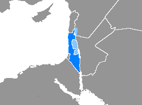 Mapa de distribución del idioma hebreo