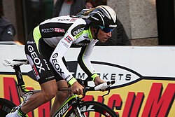 Denís Menshov con los colores del Team Geox