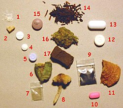 Diversas sustancias psicoactivas