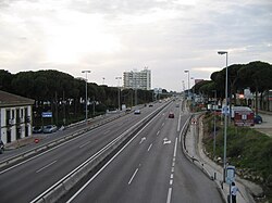 Tramo de la autovía A-7 en Mijas.