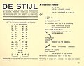 Proyecto gráfico de la revista De Stijl Letterklankbeelden por Theo van Doesburg bajo el pseudónimo I.K. Bonset