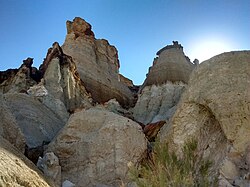 Monumento natural Cerro Alcázar en la Provincia de San Juan, Argentina