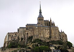 Abadía del Monte Saint-Michel en Normandía, Francia