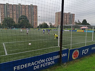 Cancha de entrenamiento en la Sede Deportiva de la FCF en Bogotá