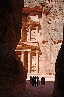 Salida de Petra por el desfiladero del Siq