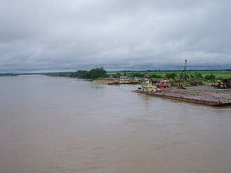 Vista del río Meta a la altura de Puerto López