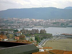 Vista de la playa de Ereaga en Guecho
