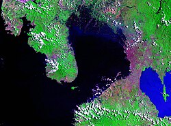 Imagen LandSat de la bahía de Manila